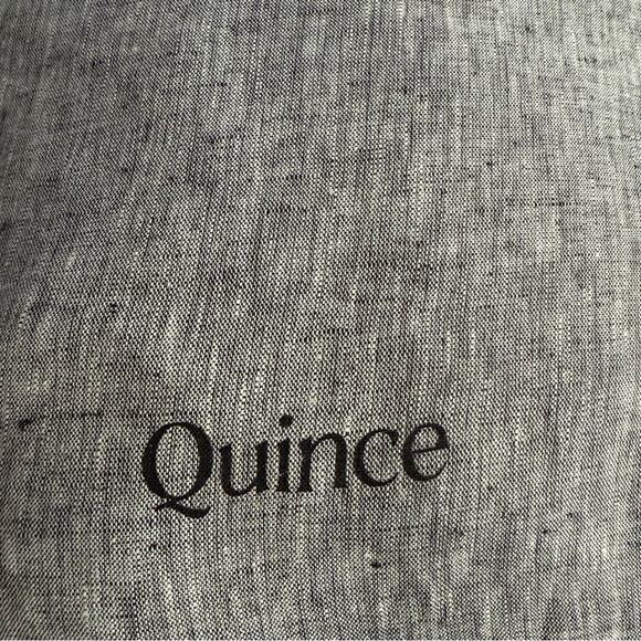 Quince European Linen Duvet Cover Charcoal Chambray Size King/CalKing - Picture 7 of 8